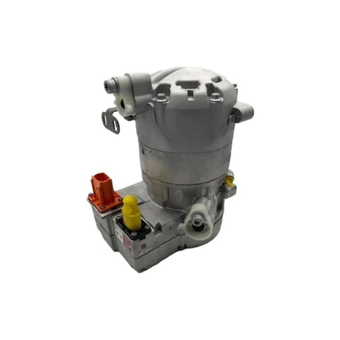 High End Electric AC Compressor For VW ID.3 ID.4 ID.6 Direct Swap EV Air Conditioner Pump 1ED816797B 1ED816797D side view of unit with connectors