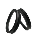 Top Shelf 10 Piece NBR Rotary Shaft Seal Kit, Built Like A Tank V Shape O Ring Cuff Gasket For Industrial Gear, No Fuss Oil Resistant Hydraulic Rod Protector 630mm Inside Diameter, close-up of black rubber O-rings.