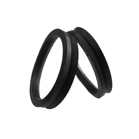 Top Shelf 10 Piece NBR Rotary Shaft Seal Kit, Built Like A Tank V Shape O Ring Cuff Gasket For Industrial Gear, No Fuss Oil Resistant Hydraulic Rod Protector 630mm Inside Diameter, close-up of black rubber O-rings.