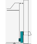 Diagram of adjustable dryer vent periscope for tight spaces 0 to 5 inches easy install all metal rigid construction with airflow baffles.