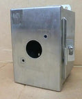 Heavy Duty Type 4X Industrial Control Panel Enclosure 12 Inch Depth, weatherproof electrical cabinet for rough industrial jobs, angled view