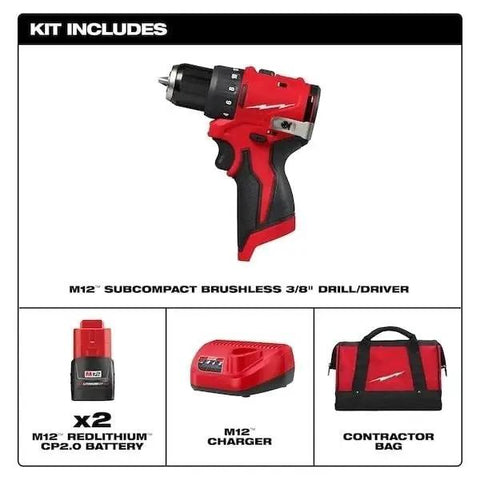 Compact Brushless Cordless Drill Driver Kit With Heavy Duty Metal Chuck Badass Torque Output And Featherweight Frame, featuring 3/8 inch drill.
