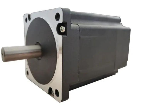 Front view of Beefy 86mm Square Brushless DC Motor 110W 48V 3000 RPM 8 Pole 8mm Shaft 86mm Flange for robotics and CNC projects.