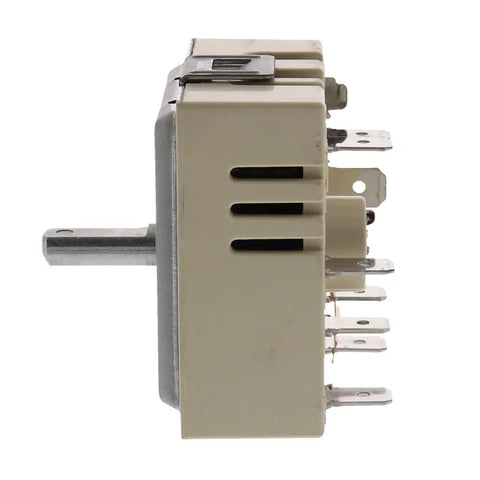Side view of Surface Unit Switch Replacement For Frigidaire And Electrolux Electric Ranges OEM Compatible 316238200 316238201 AP5325508 PS3504401