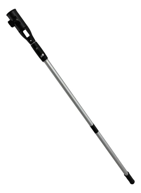 Telescopic Trolling Motor Extension Handle For Boats Heavy Duty Adjustable From 35 To 54 Inches Anodized Aluminum Tube With Anti Slip Rubber Grip Polypropylene Build Angled Twist Lock Top Screw Mount with full view