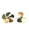 36mm Five Blade Naval Brass Propeller Pair For RC Sailboats Left And Right Hand M3 Shaft Hole Two Pack Twin Engine