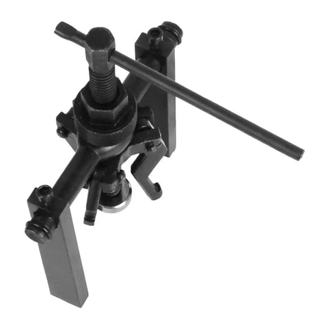 Professional Grade Top Tier Three Jaw Bearing Puller Extractor Tool For Bike And Car Fixups The Real Deal For Mechanics Who Want To Save Their Knuckles Pulling Out Stubborn Parts With Ease Like A Boss. black steel three-jaw bearing puller extractor tool with handle