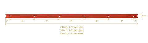 36 Inch Double Cut Universal T Track With Wood Screws 2 Pack For Drawer Cabinet And Workshop Projects Fits Standard Quarter