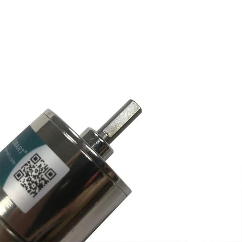 DC 12V Micro Geared Motor With Output Shaft And 37mm Diameter Gearbox Bracket Included close-up view