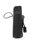 Electronic Foot Pedal Throttle And 0-5V Brake Accelerator For Electric Cars And Carts, top view, black rubber tread, durable design.