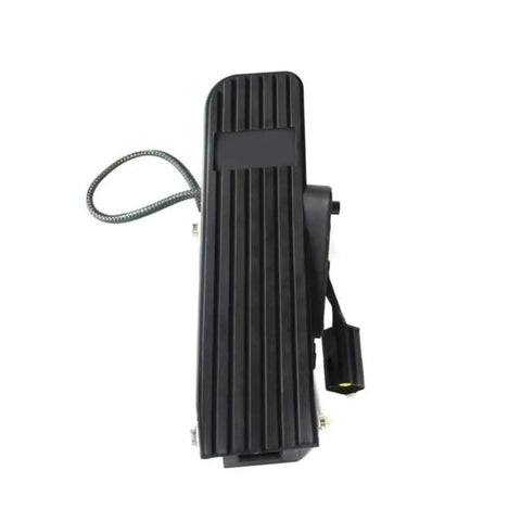 Electronic Foot Pedal Throttle And 0-5V Brake Accelerator For Electric Cars And Carts, top view, black rubber tread, durable design.
