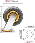 Heavy Duty 150Mm Rubber Swivel Casters With Brakes Set Of 4 Ready To Roll Rock Solid dual ball bearings, 150mm tire, 180mm height.