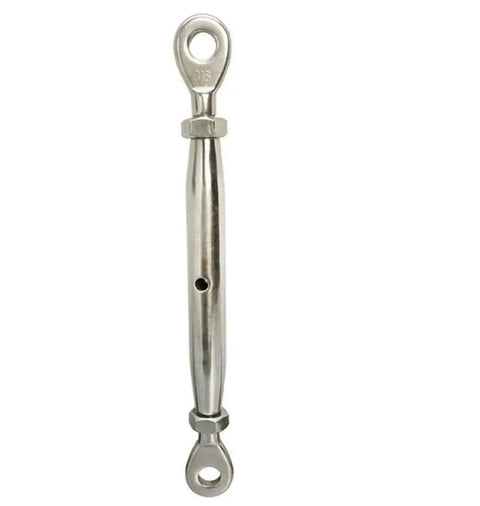 Five Pack Workhorse Stainless Steel 316 Marine Eye Eye Turnbuckle Rigging Screw Three Eighth Inch for reliable saltwater use.