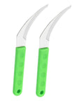 Pair of scythe-shaped tools from Six-Piece Gardening Tools Set For Weeding And Harvesting Scythe Root Removal Grass Cutting Flower Beds