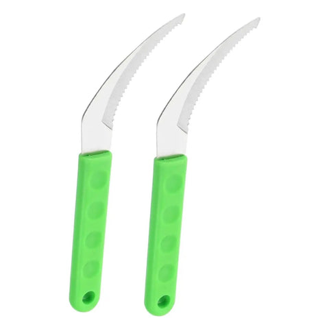 Two Pack Stainless Digger Sickle Garden Tool Set For Weeding And Cutting Vines Small Hand Rake With Easy Grip Handle