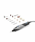 Dremel Stylo+ craft rotary tool kit with 15 accessories, corded gray handheld engraving tool.