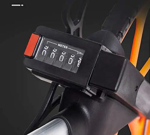 Close-up of the digital display on the QERTYHKK Measuring Wheel Distance Measurement Tools Mechanical showing measurement readout.