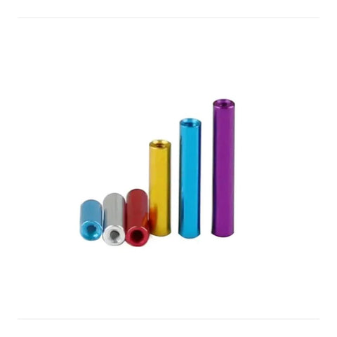 10 Piece Anodized Aluminum Standoff Spacer Kit In M2 And M2.5 Sizes With 6mm Threading For Drones And 3D Printers, colored spacers