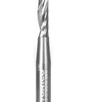 Yonico solid carbide single-flute upcut end mill router bit, 3/16 in diameter, 1/4 in shank.