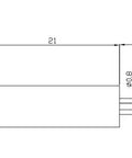 Diagram of Plug And Play 5Mw 515Nm Green Diode Laser Module dimensions with wire connections and measurements.