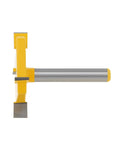 Side view of Beast Pro Grade CNC Spoilboard Surfacing Router Bit For Woodworking, 1/4 inch shank, anti kickback steel design.