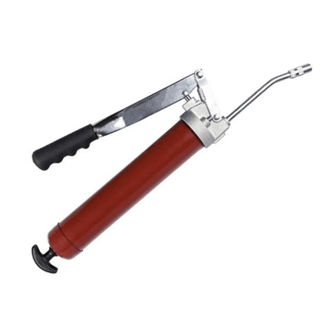 Lever Action Grease Gun With 18 Inch Hose And 10,000 Psi Capacity, 16 Or 24 Oz, Professional Series, visible with aluminum head and vinyl grip