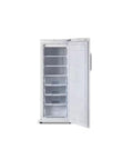 Straight Up Spacious 11 Cubic Foot Upright Freezer With Built In Drawer Organizer And Easy Manual Defrost with open door view.