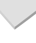 Close-up of a stainless steel fire pit cover corner for 21 and 27 inch round pits with handle, showing smooth edge.