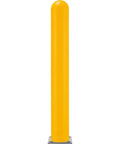 60 Inch Round Bollard Post Sleeve With Dome Top Hdpe Guard delivering solid impact protection, bright yellow for visibility.