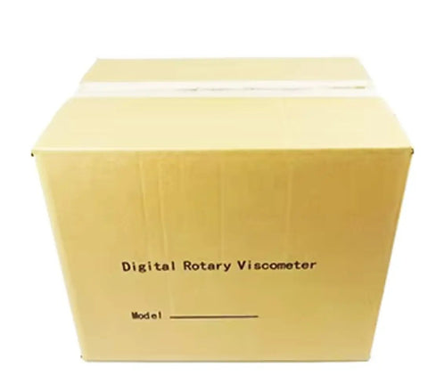 Shipping box for Digital Rotary Viscometer With Five Inch Touch Screen And Four Stainless Blades Offering Legit Accurate Readings For One To One Hundred Thousand MPaS Meets Heavy Duty Lab Standards With No Fluff And Solid Grip For Any Measurement Grind Today.