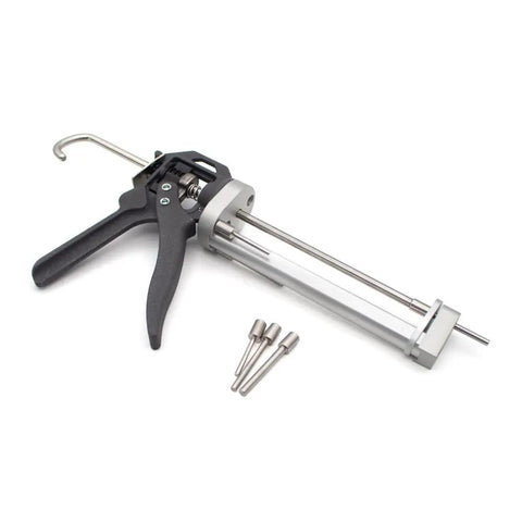 Flexible Conveyor Chain Plate Remover Tool With Three Interchangeable Heads, lightweight plastic, shown with accessories