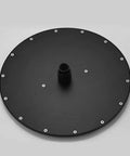Heavy Duty 10 Inch Wall Mount Rain Shower System Set With Sweet Matte Black Finish and Air Infused High Pressure Head overhead panel view.