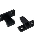 Heavy Duty Push In Fittings Package 4 Pack For Kitchen Panels Cabinet Trims Wall Cladding Clips, black ABS clips for secure mounting.