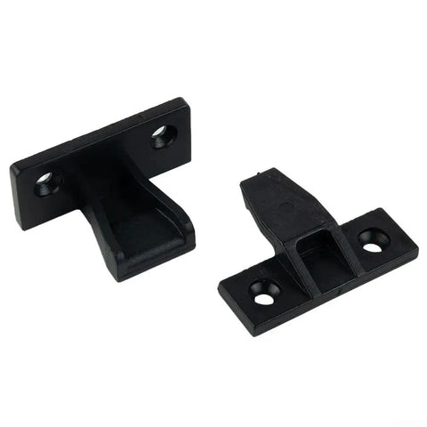 Heavy Duty Push In Fittings Package 4 Pack For Kitchen Panels Cabinet Trims Wall Cladding Clips, black ABS clips for secure mounting.