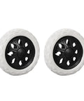 2 Pack Heavy Duty Luggage Caster Wheels 6.3 Inch Diameter Replacement For Travel Trolleys with rubber foam tread and steel plate