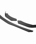 Level Up Your Whip With This Slick Carbon Fiber Style Front Bumper Lip Splitter Universal Abs Spoiler Body Kit, three-piece set.