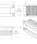 Heavy Duty Marine Flush Mount Led Wide Flood Light Broad Beam Pattern Brushed White Housing Dimmable Deck Wash Fixture dimensions diagram