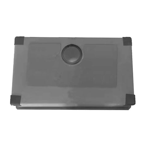 Undermount Single Bowl Kitchen Sink 32 By 19 By 10 Inches, 18 Gauge 304 Stainless Steel With Black Finish, rear bottom view