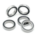 Set of 10 Pro-Grade Thin-Wall Deep Groove Ball Bearings With Rubber Seals and Covers, 15 x 24 x 7 mm, Includes 63802ZZ and 63802-2RS Variants