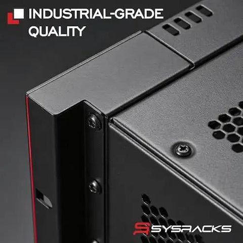 Close-up of Wall Mount 18U Server Rack Cabinet With 19 Inch Network Enclosure 18 Inch Deep Data Rack corner detail, industrial-grade quality