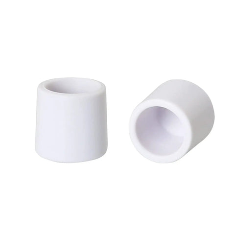 Eight Pack White Door Stop Bumper Tips Made From Durable Rubber For Door And Wall Protection Fits 0.39 Inch Wide Door Stops