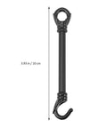 Heavy Duty Chandelier Downrod With Dual Hook And Ring, 5.7 Inch Ceiling Light Support Rod for Hanging Fixtures