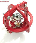 Heavy Duty Stainless Steel Fire Sprinkler Protection Cage Bracket for DN15 and DN20 Sprinkler Heads, red hex head, protective design.