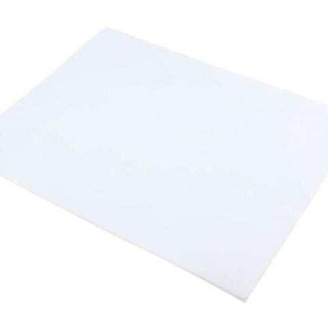 Printable White Full Sheet Sticker Paper Matte 8.5 By 11 Inches For Laser And Inkjet Printers 30 Sheets shown at angle