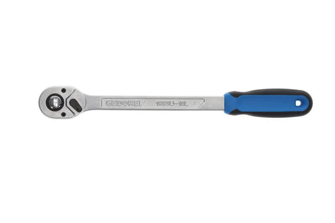 Long Three Hundred Fifty Millimeter Reversible Ratchet One Half Inch Drive with Pro Grade Beefy Torque, Ergonomic Grip, Heavy Duty