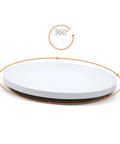 Sparkling 360 Rotating Turntable Display Stand For Jewelry Watches And Digital Products Mirror Base Electric Spin Platform in white ABS.