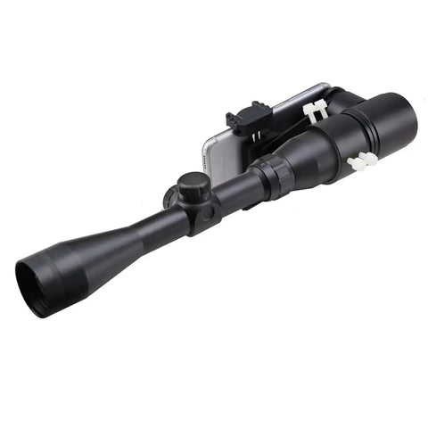 Rifle Scope Mount Camera Adapter For Smartphones For Hunting And Birding With Dual Viewing Angles And 90 Degree Observation