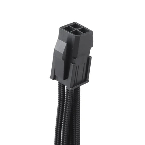 Hella Tough 4 Pin Extension Cable Male To Female 30Cm Nylon Braided Wire Solid 18Awg Gauge showing connectors for smooth power runs.