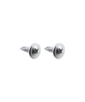 Close-up of two Self-Tapping 410 Stainless Steel Screws Set No 8 Half Inch, 100 Pieces For Wood And Metal