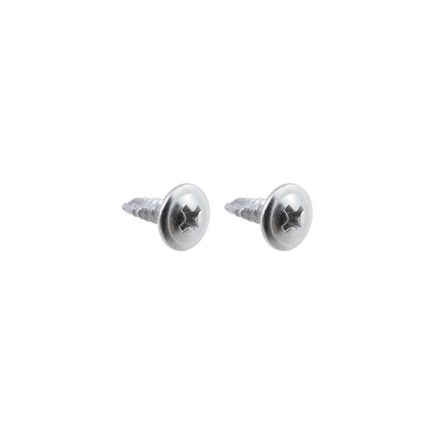 Close-up of two Self-Tapping 410 Stainless Steel Screws Set No 8 Half Inch, 100 Pieces For Wood And Metal